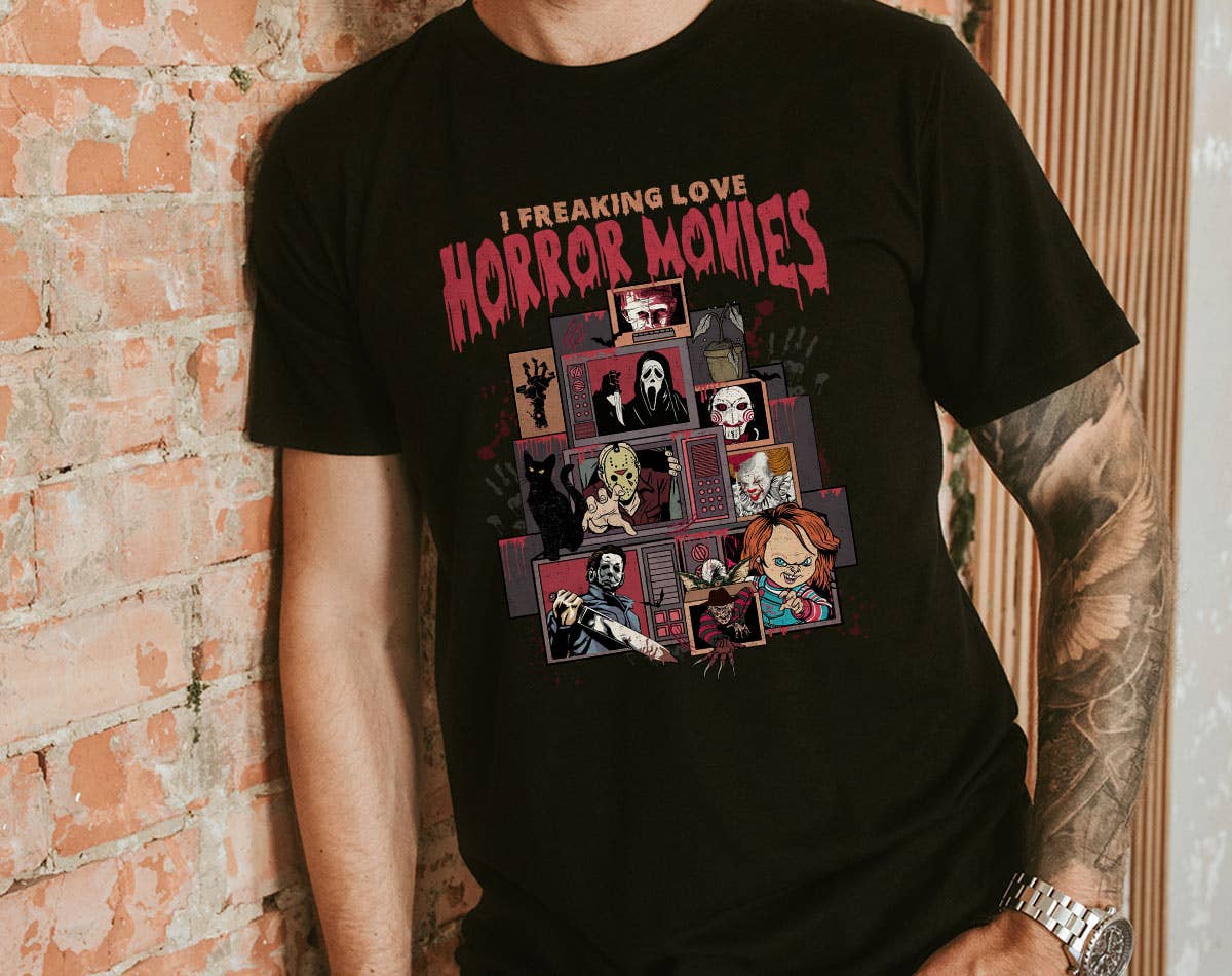 I Freaking Love Horror Movies - Halloween T-Shirt