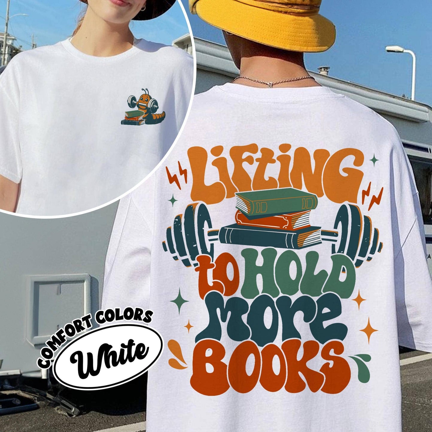Literary Fit Weightlifting Nerd Motivation Tee