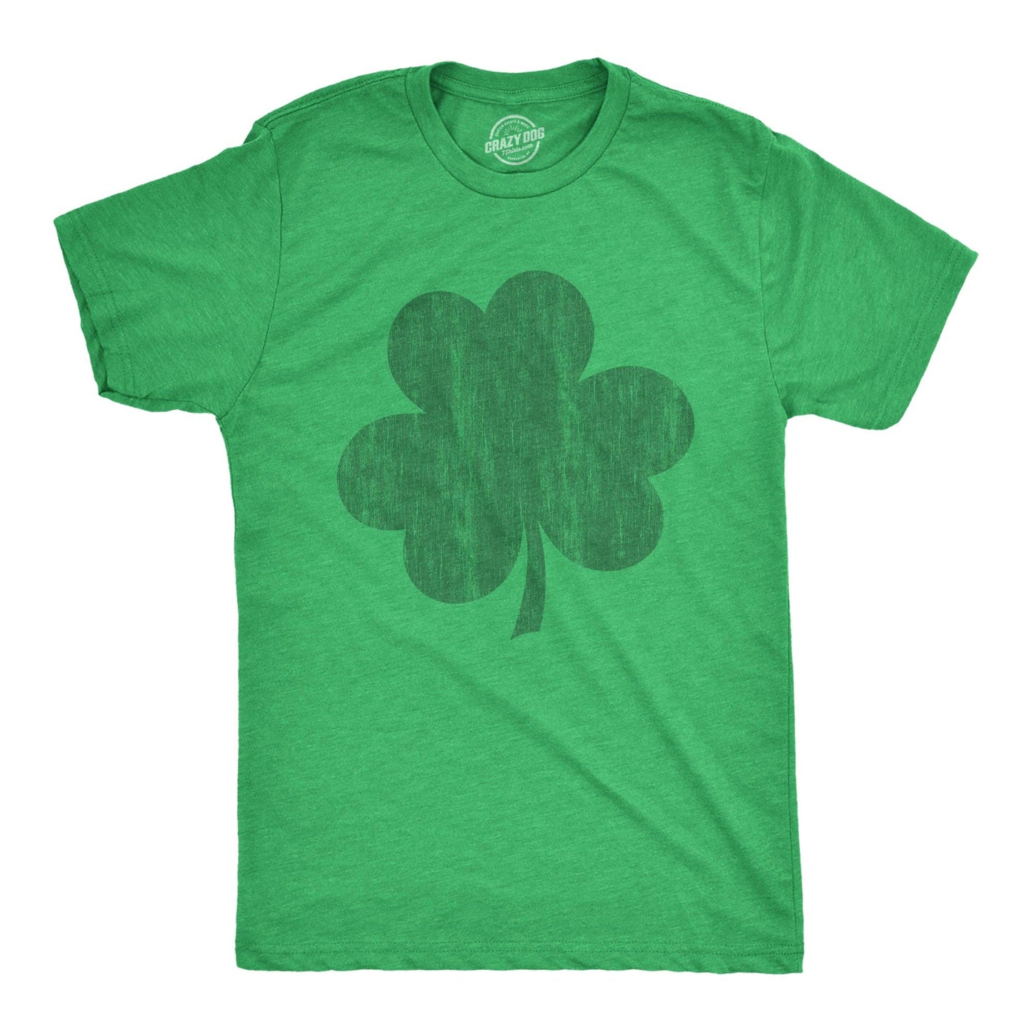 Distressed Clover Men's Tshirt Saint Patrick's Day Graphic