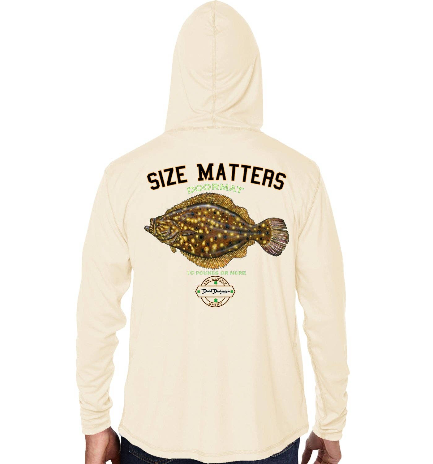 Men's Size Matters Flounder Sandbar Performance Hoodie