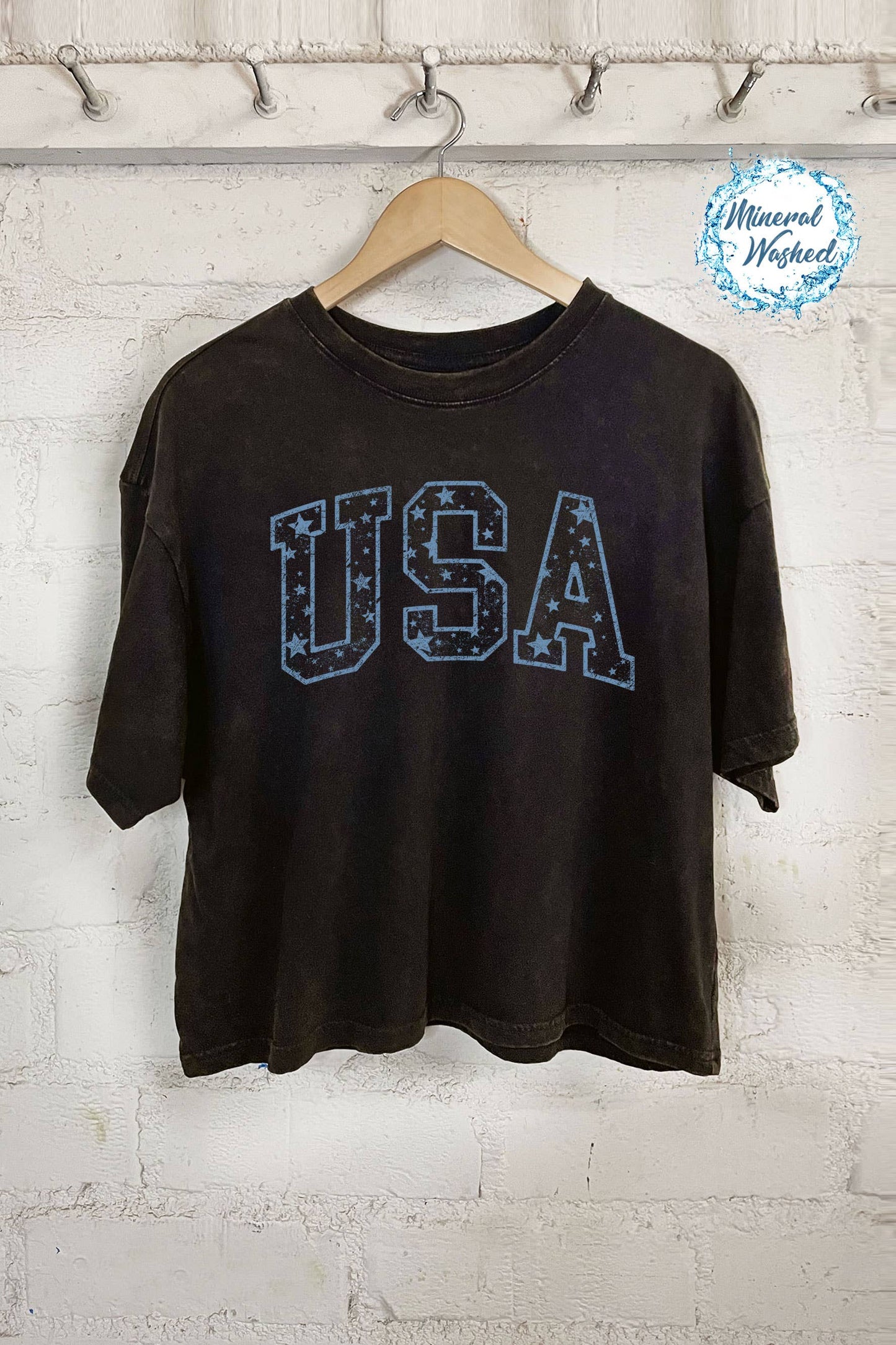 USA Star Vintage Mineral Washed Women's T-Shirt