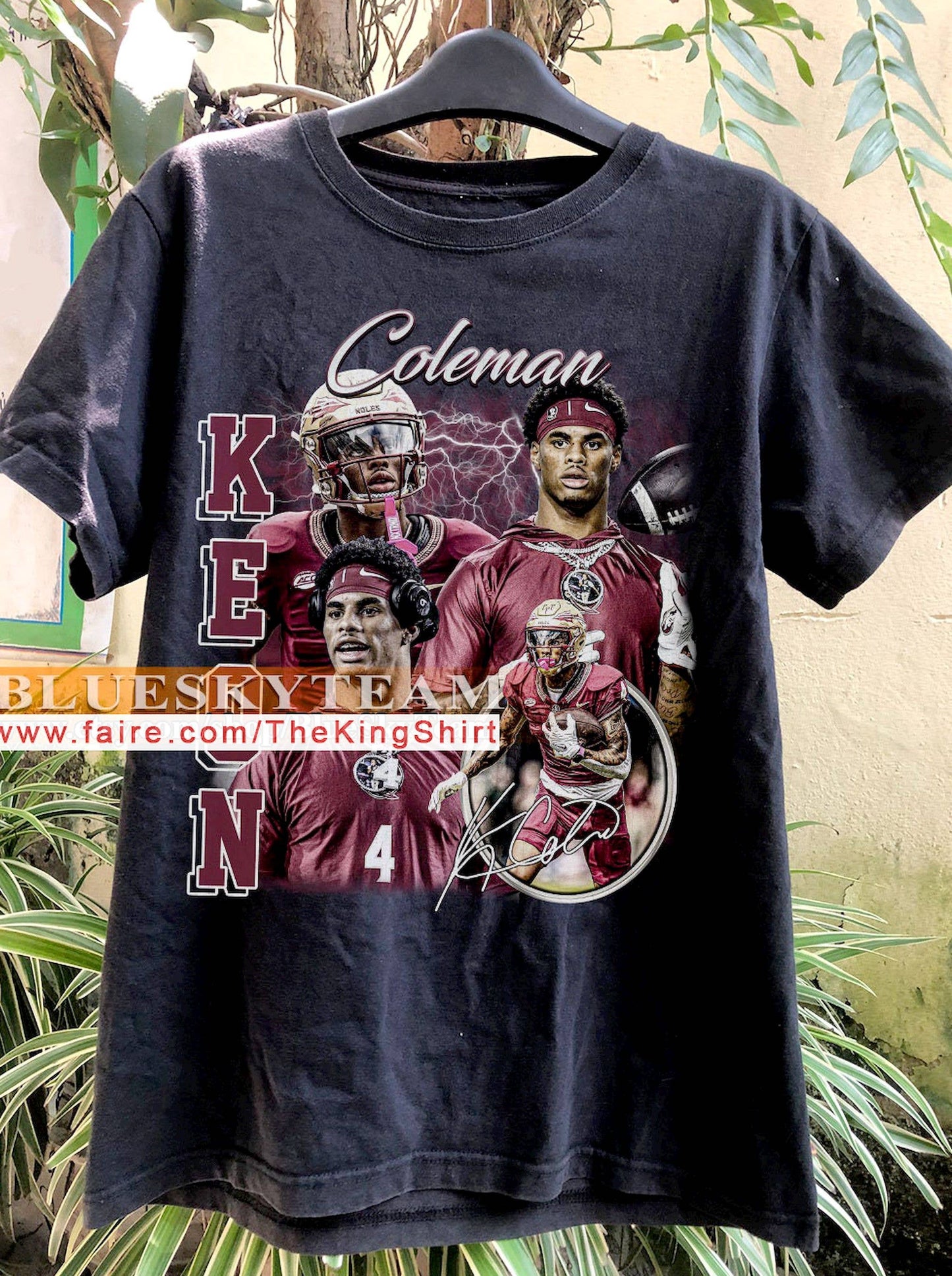 Vintage 90s Keon Coleman Graphic Retro Sport Tee Shirt