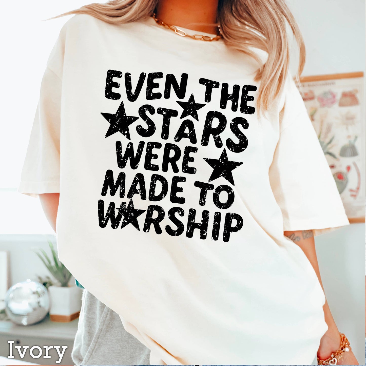 Even the Stars Were Made Christian T-Shirt | Comfort Color