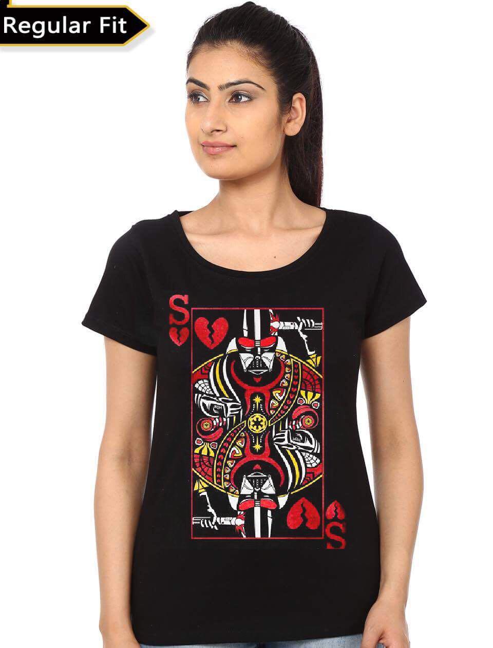 Darth Vader Card Girl’s Black T-Shirt