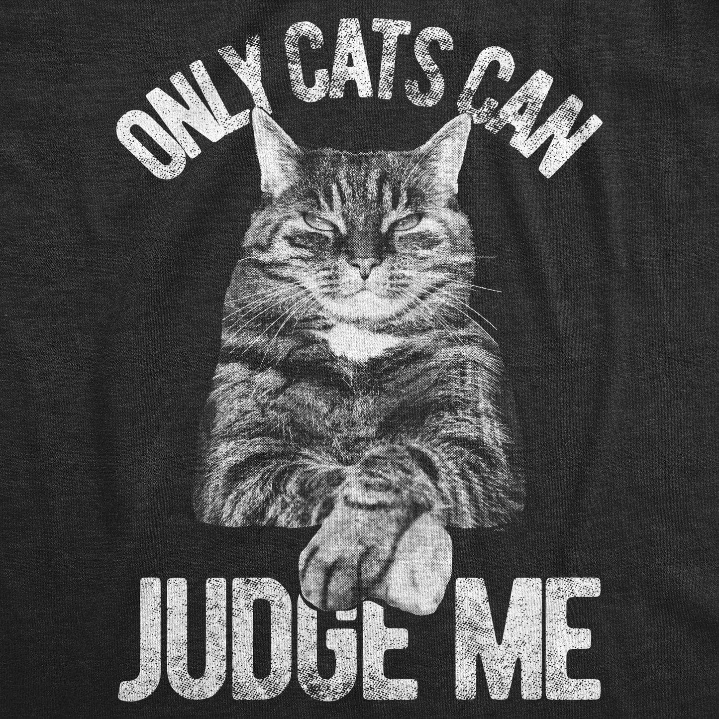 Only Cats Can Judge Me Men's Tshirt Cat Graphic Tee Western
