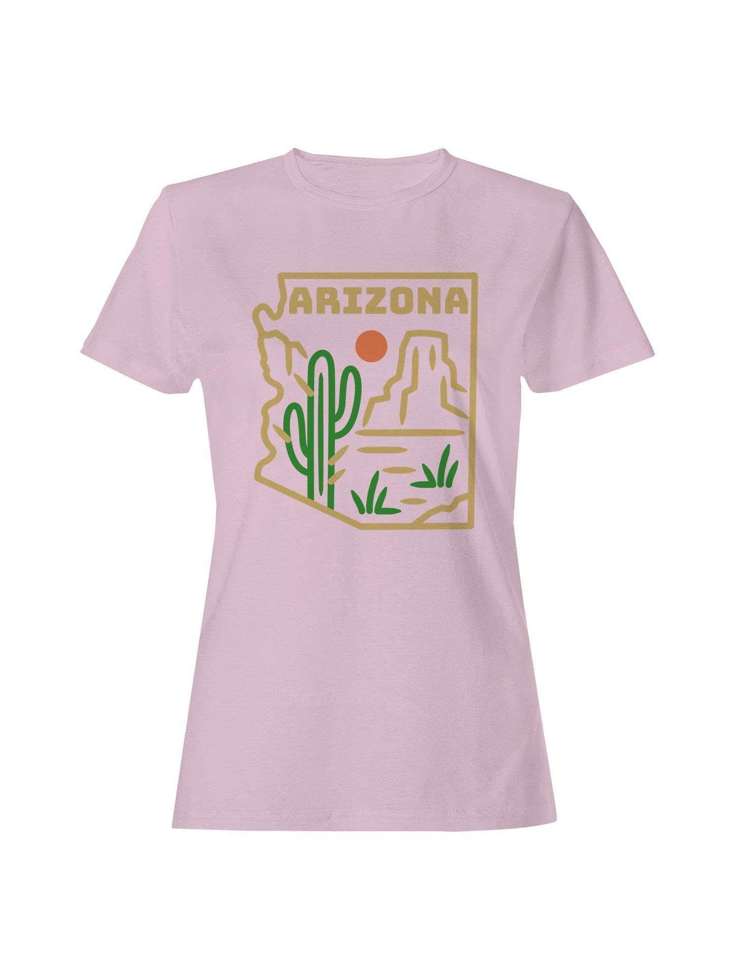 Arizona Desert Art Sticker Women's T-Shirt