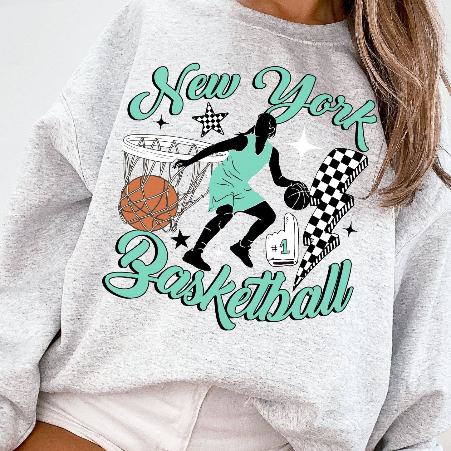 Retro New York Liberty Crewneck Sweatshirt Fan Sweatshirt