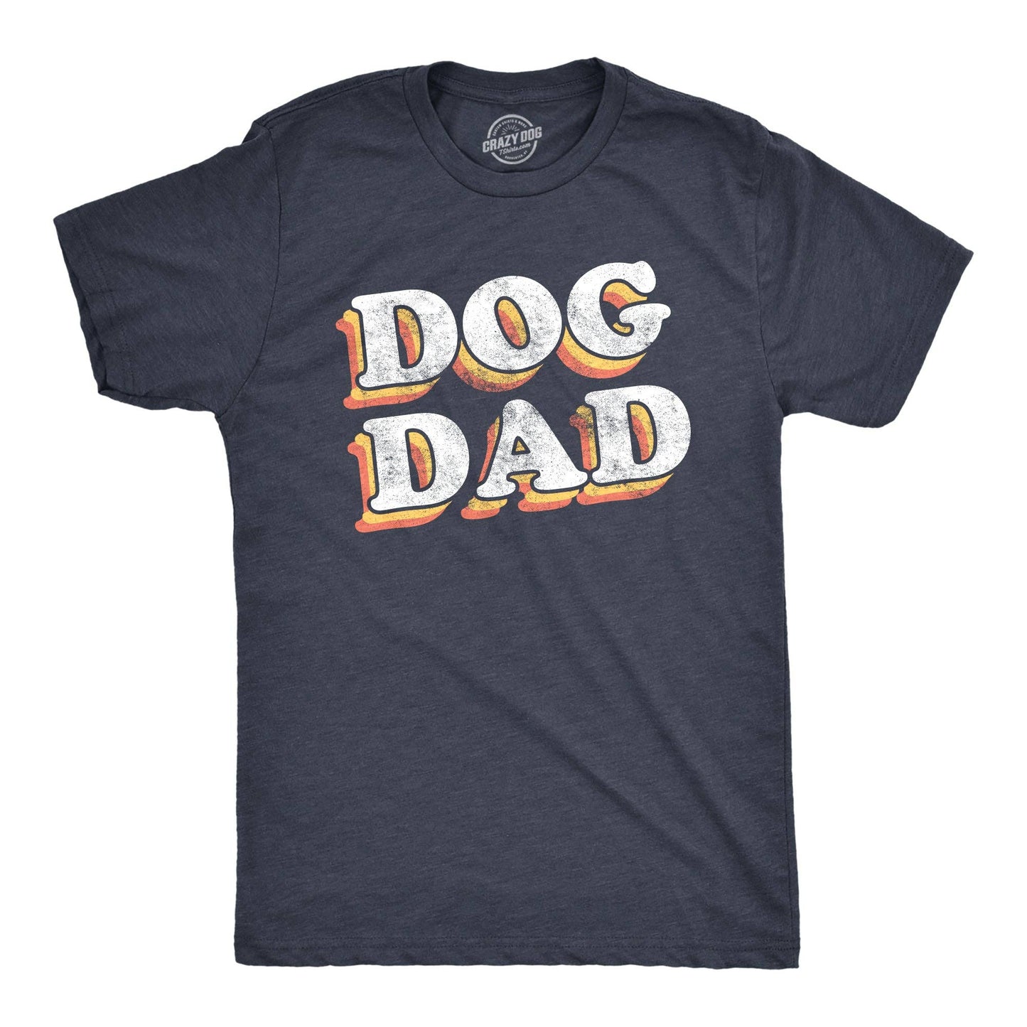Dog Dad Retro Mens T Shirt Dog Graphic Tee Western T