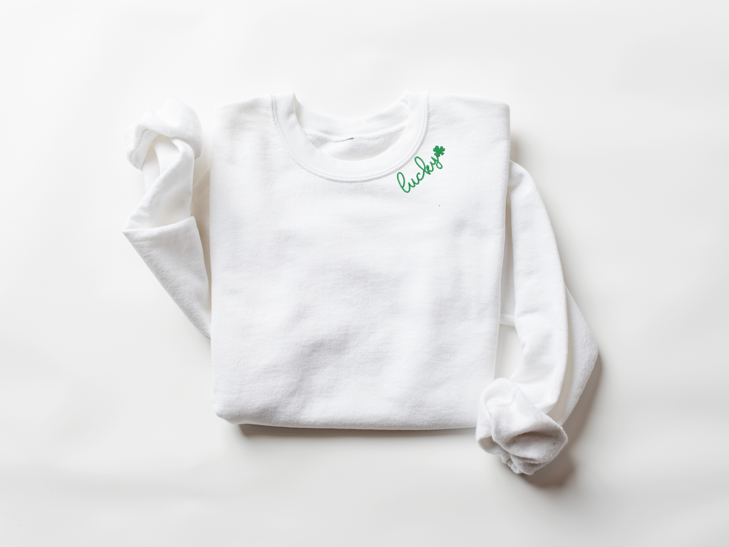 Lucky Embroidered Sweatshirt, St. Patrick's Day