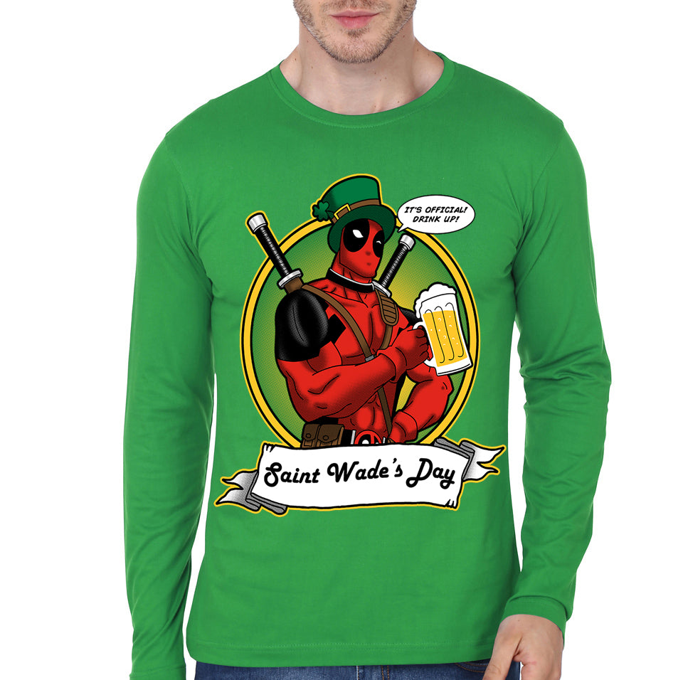 Deadpool Green Full Sleeve T-Shirt
