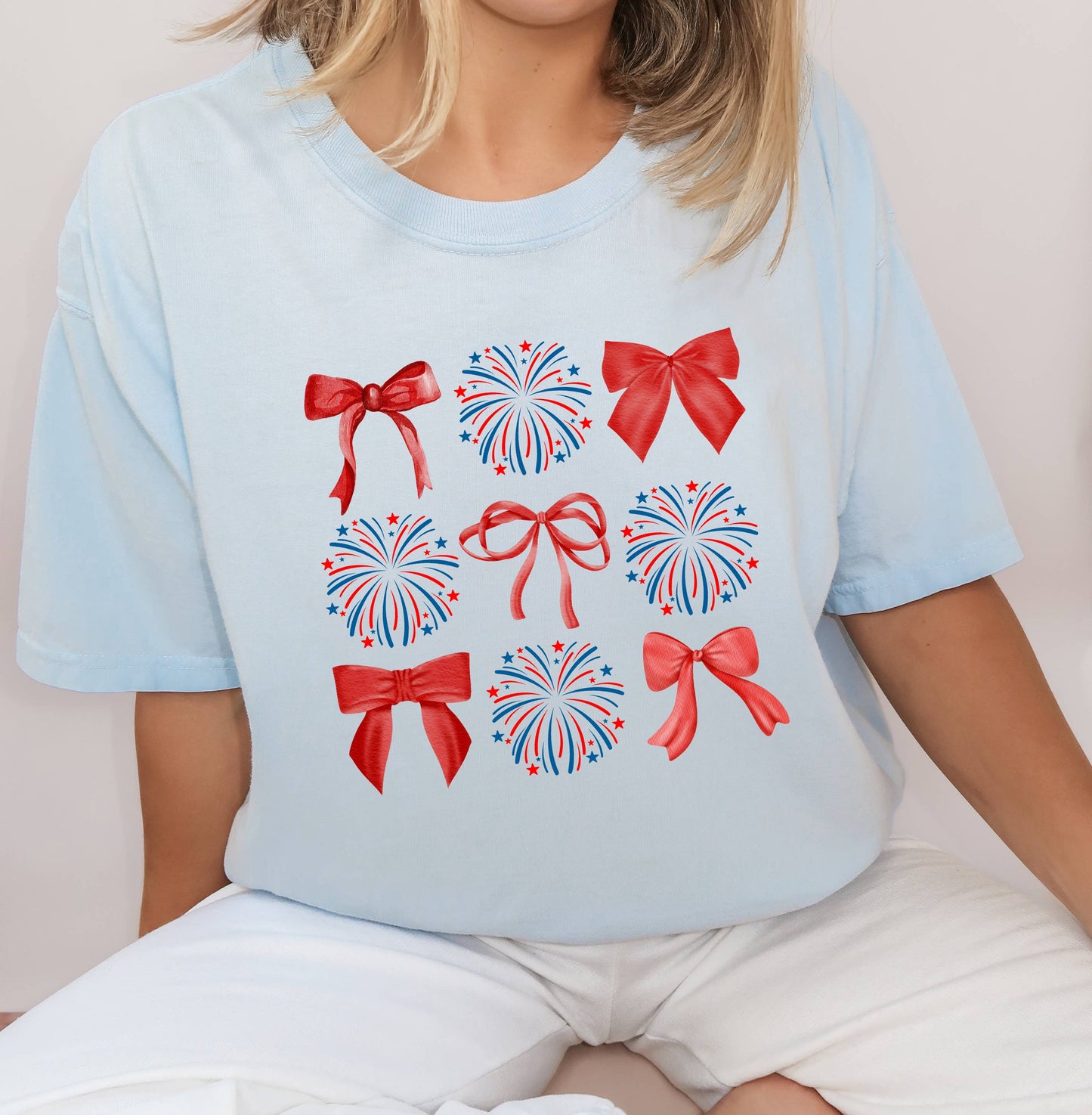 Americana, Fourth of July, Patriotic, Graphic Tee, Bows