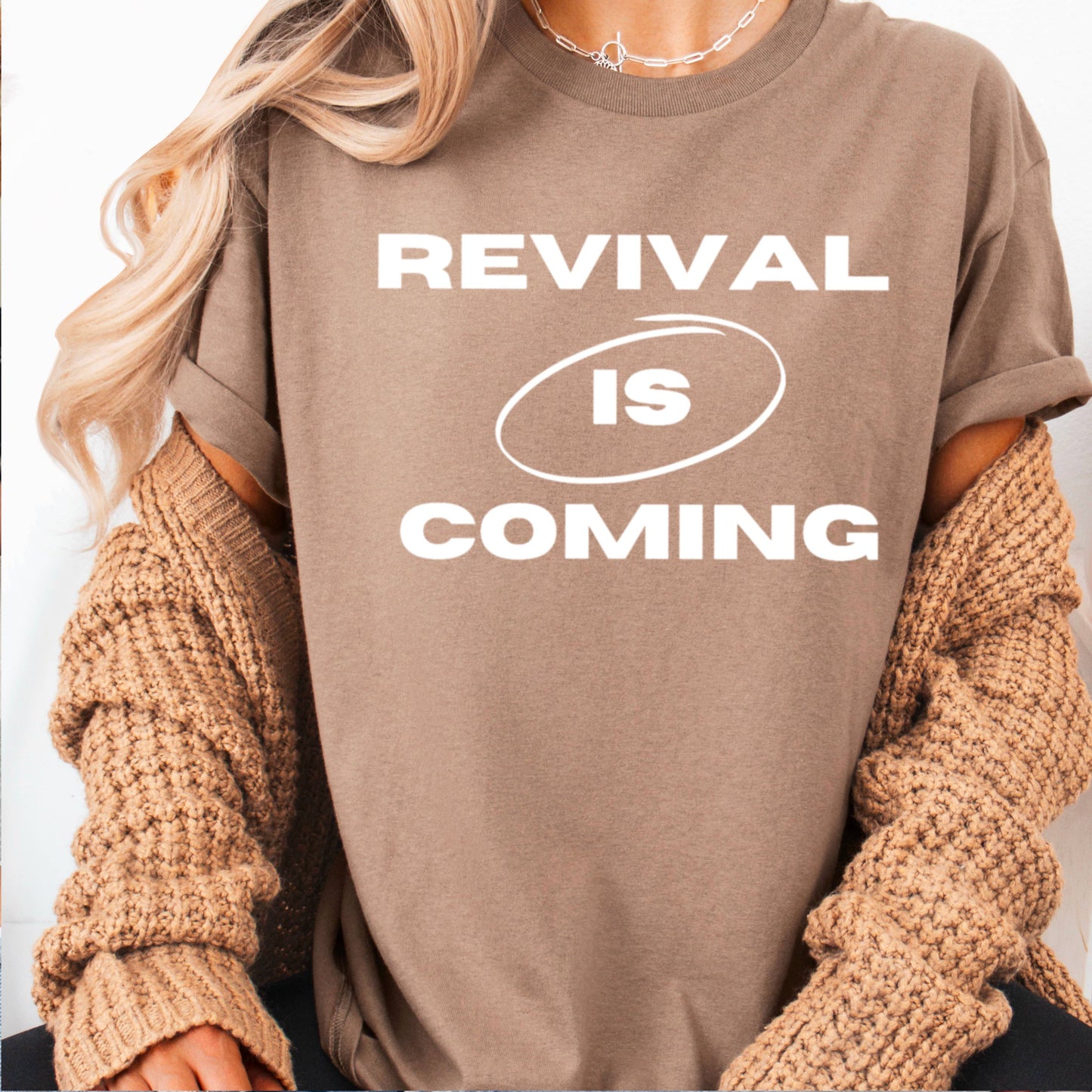Revival Is Coming Christian Graphic Tee | Gildan
