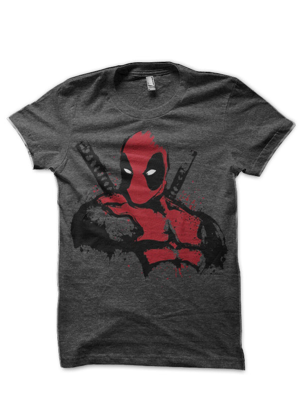 Traje De Deadpool Charcoal Grey T-Shirt
