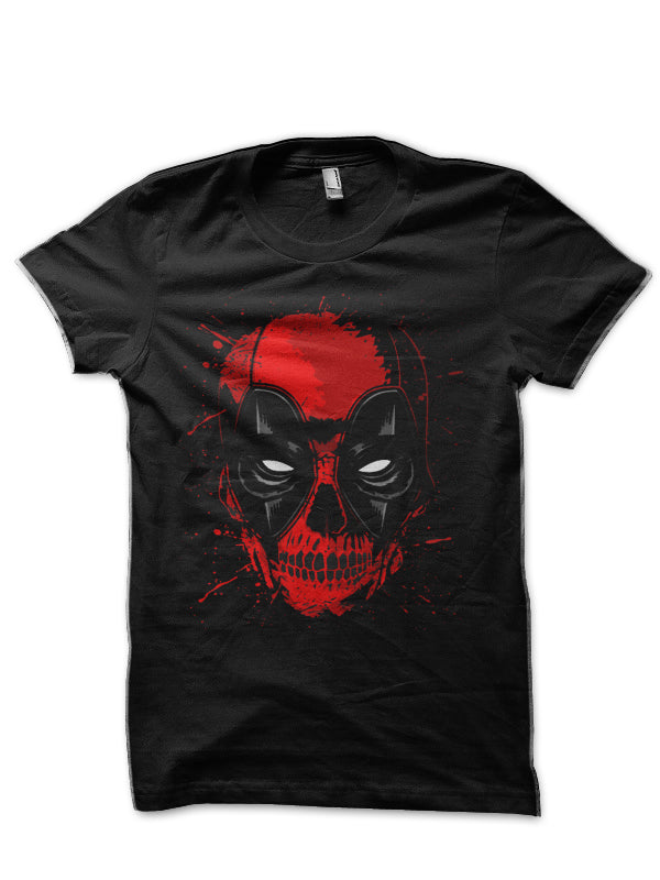 Deadpool Skull Black T-Shirt