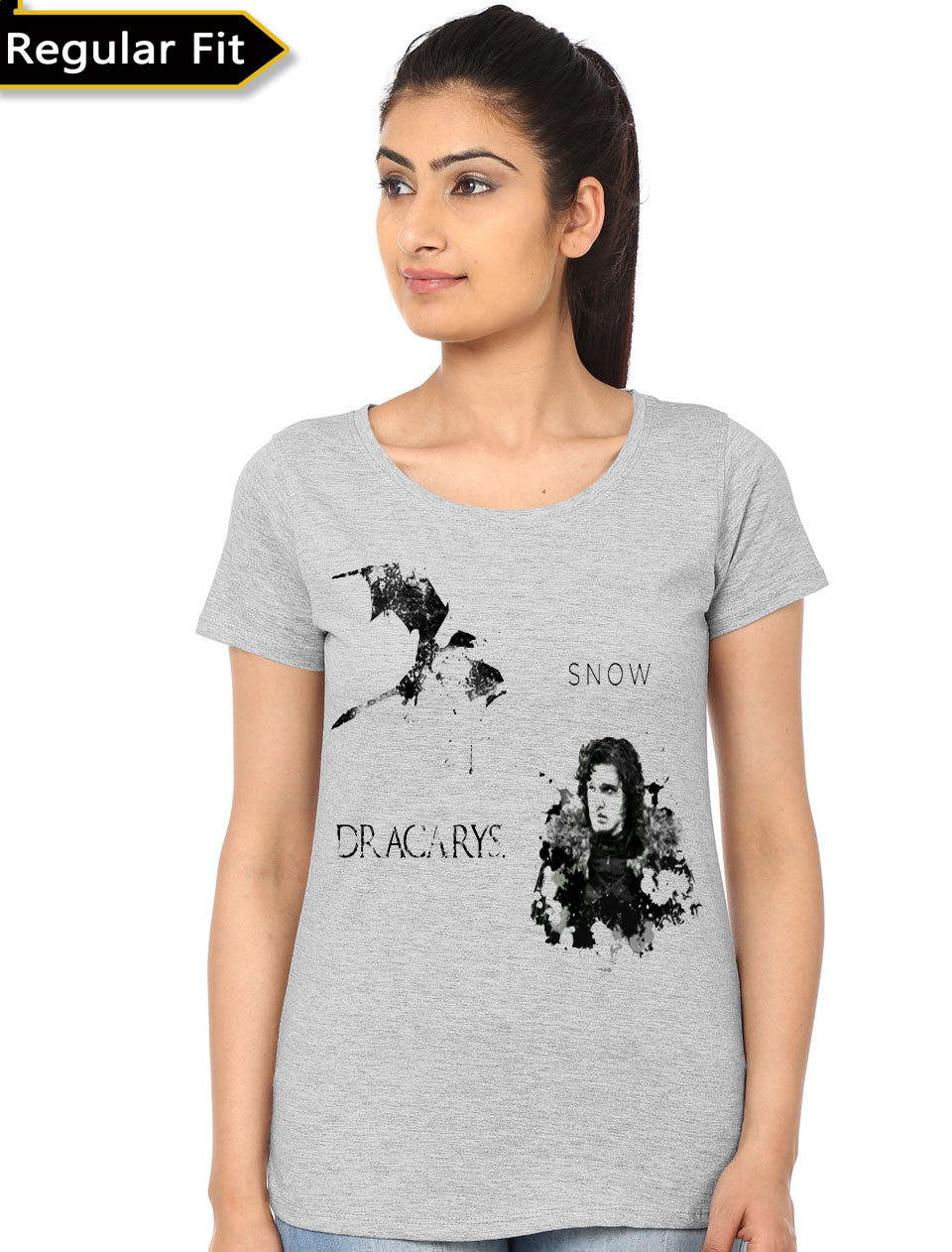 Dracarys Snow Women’s Grey T-Shirt