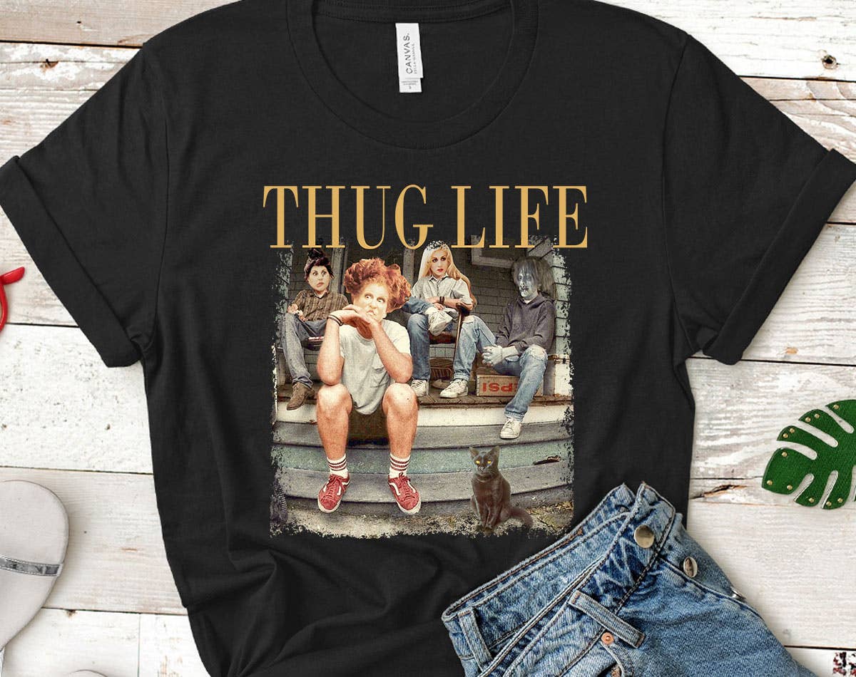 Thug Life Hocus Pocus Inspired - Halloween Graphic Tee Shirt