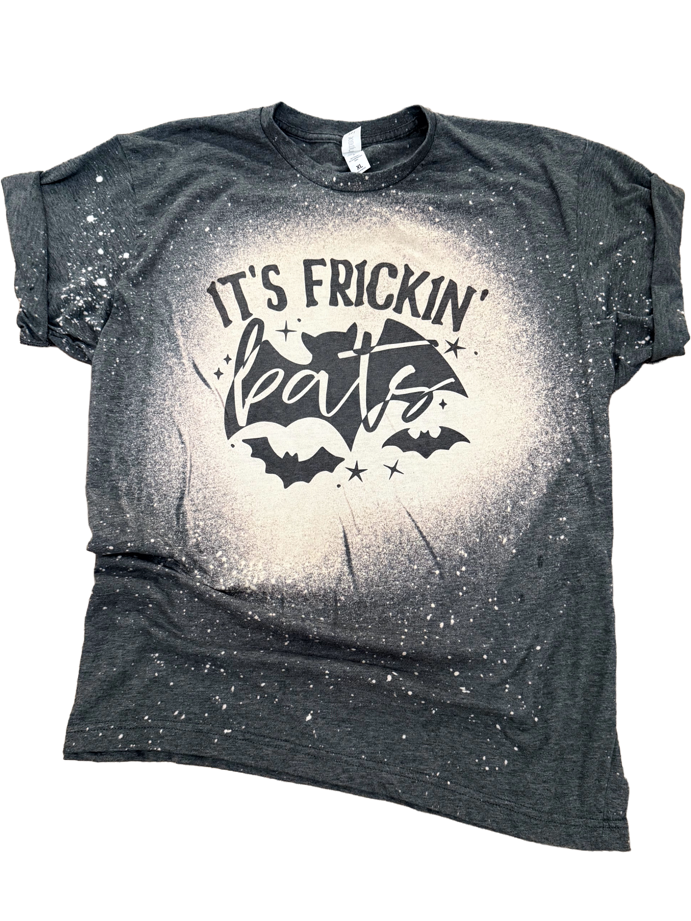 It’S Frickin’ Bats Halloween Bleached Tee
