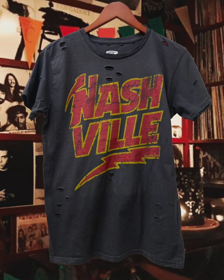 Nashville 90's Vibe Distressed T Shirt