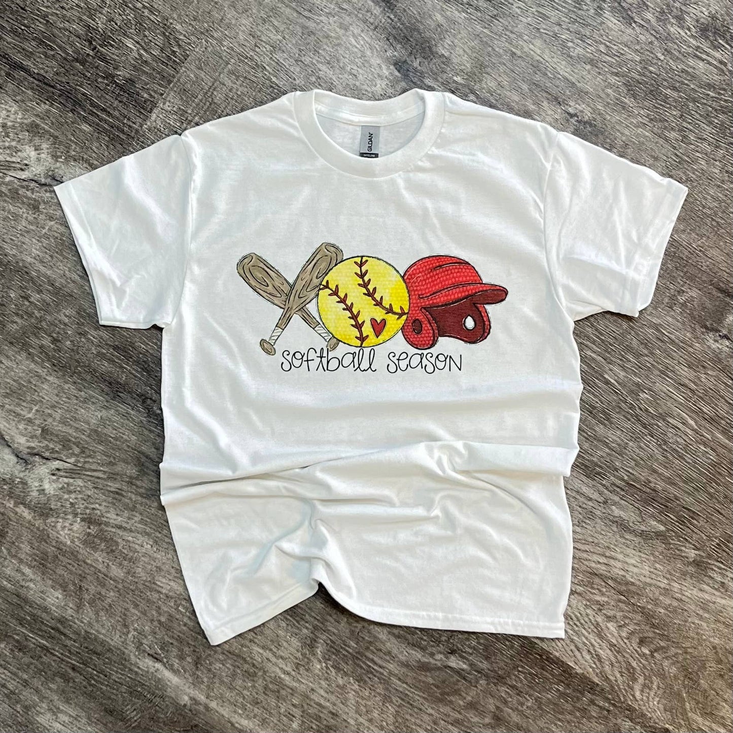 Softball Season On White Tee