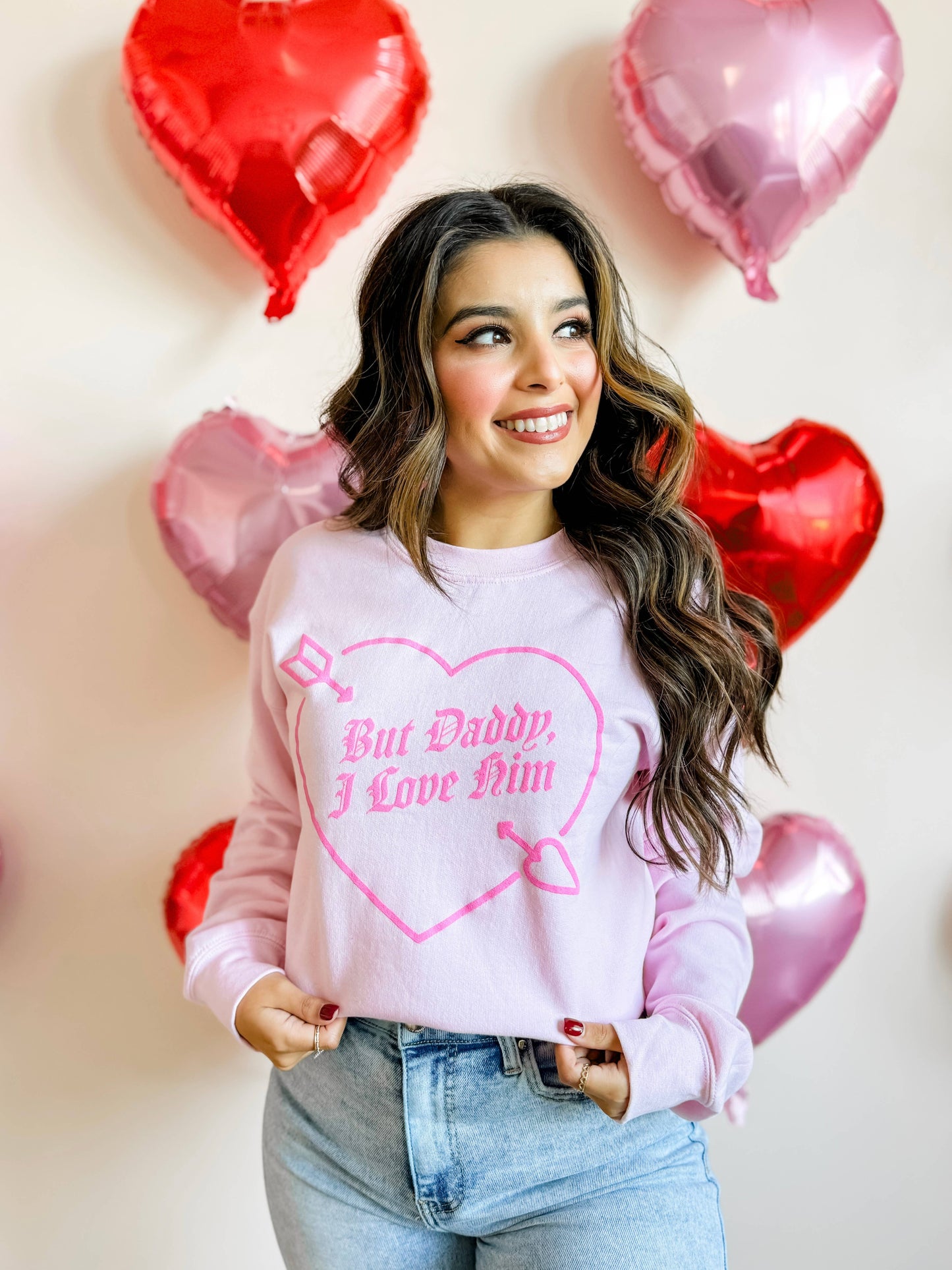 But Daddy I Love Him Sweatshirt, Valentine's Crewneck