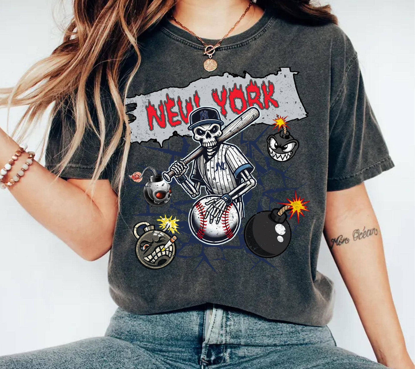 New York Yankees Retro Baseball T-Shirt Game Day Outfit