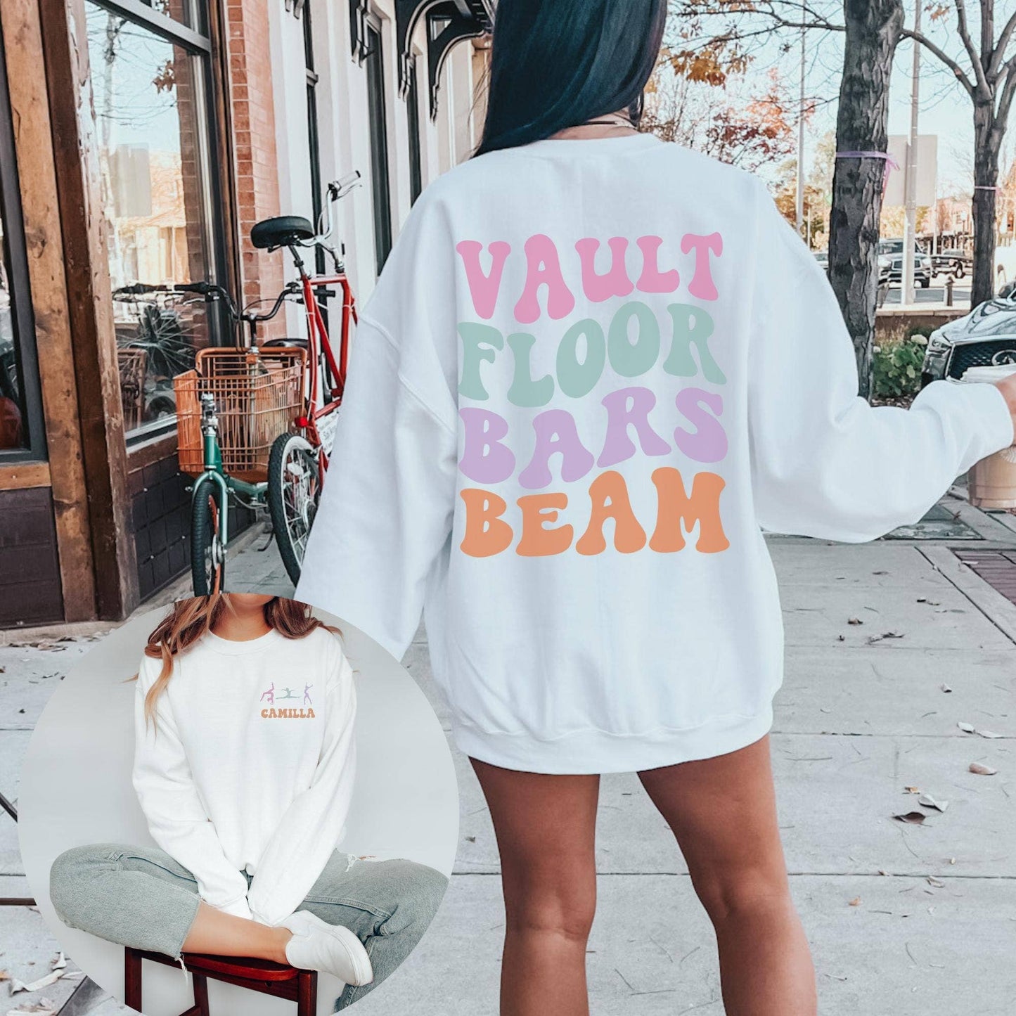 Personalized Gymnast Sweatshirt with Custom Name & Event