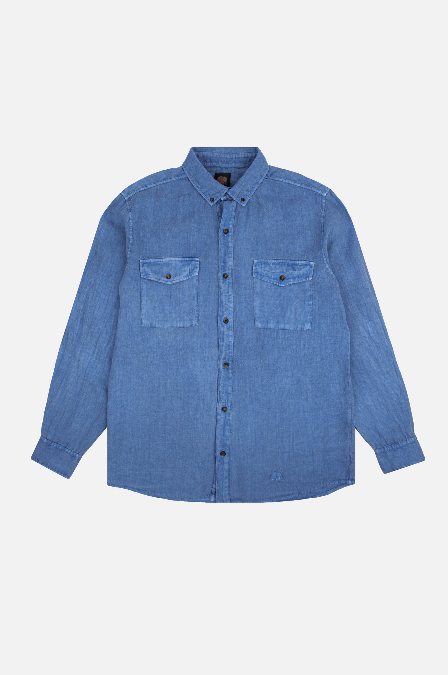 San Gabriel Linen L/S Camp Shirt Tidepool Blue