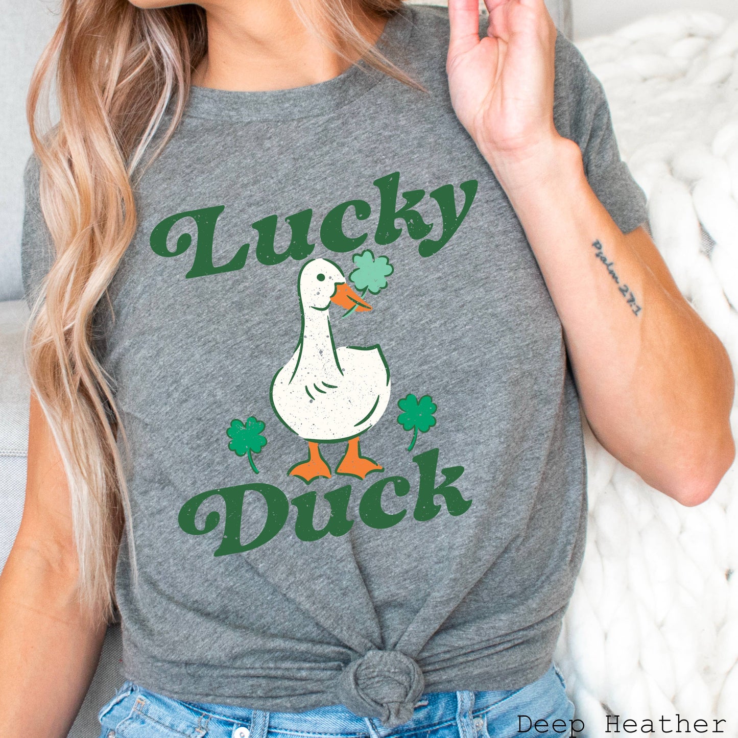 Lucky Duck St. Patricks Day Graphic Tee | Bella Canvas