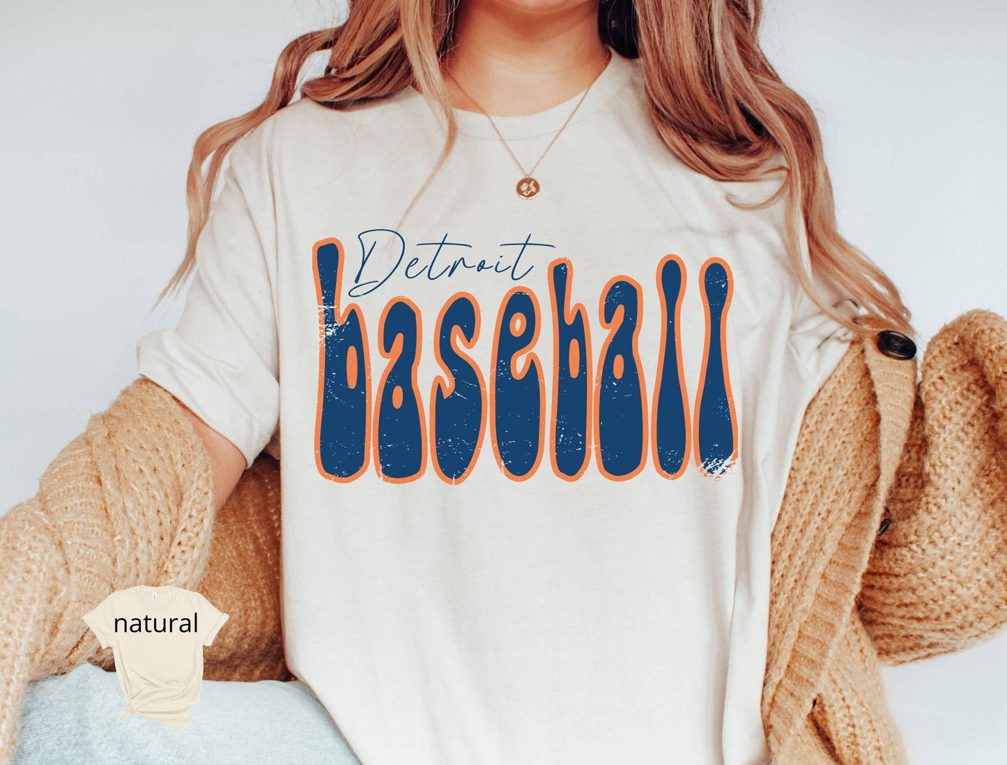 Vintage Detroit Baseball Retro Shirt - Women's Aesthetic Top