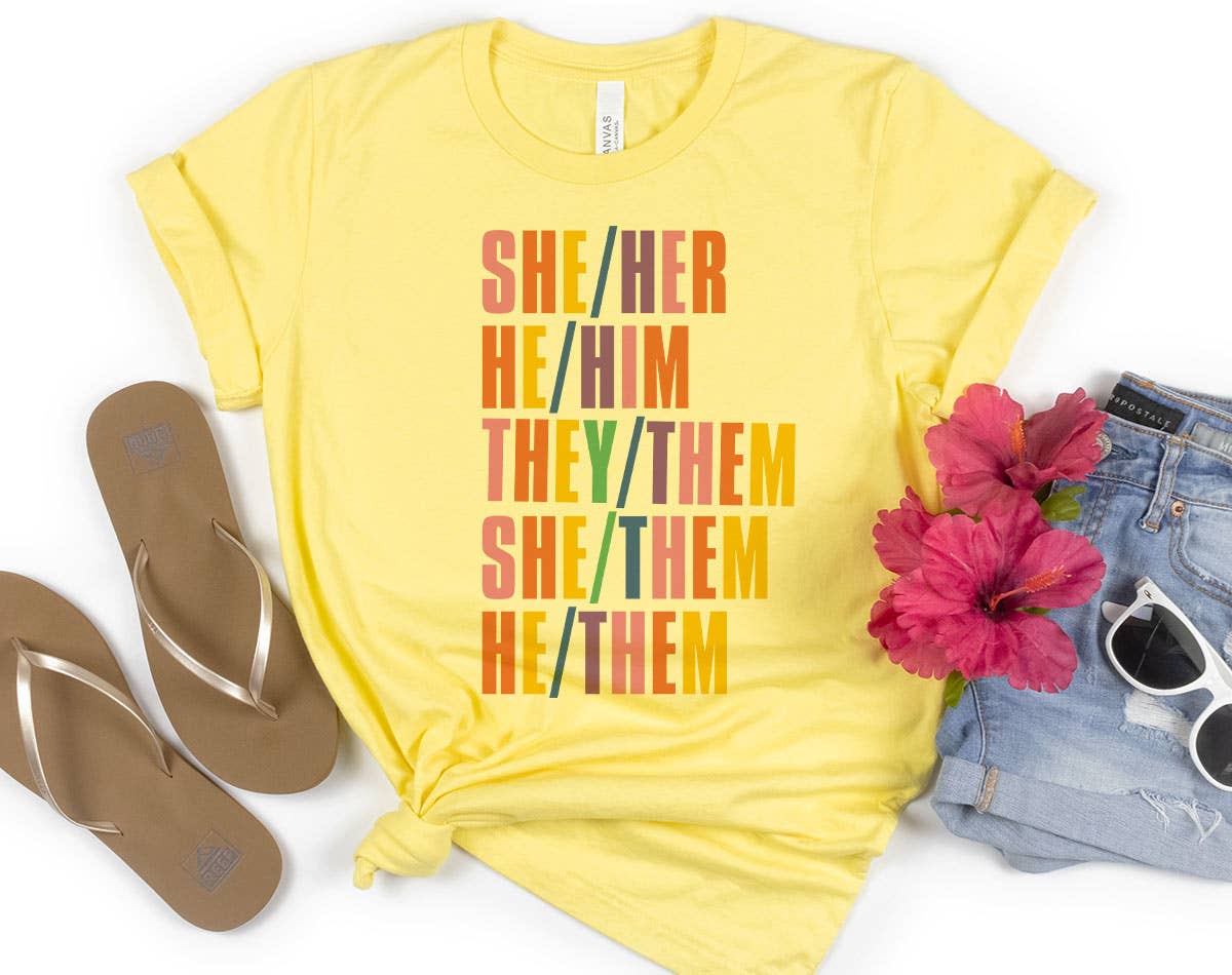 She Her He Him Pronouns - Pronouns Pride Lgbtq T-Shirt
