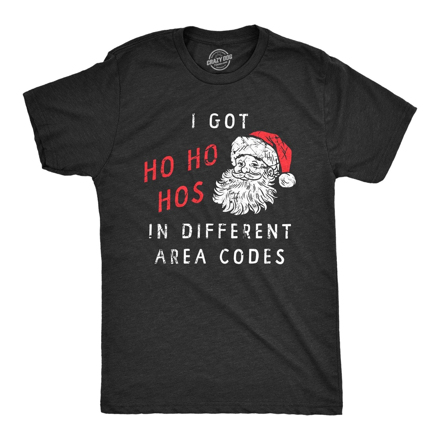 I Got Ho Ho Hos in Different Area Codes Graphic Mens Tshirt
