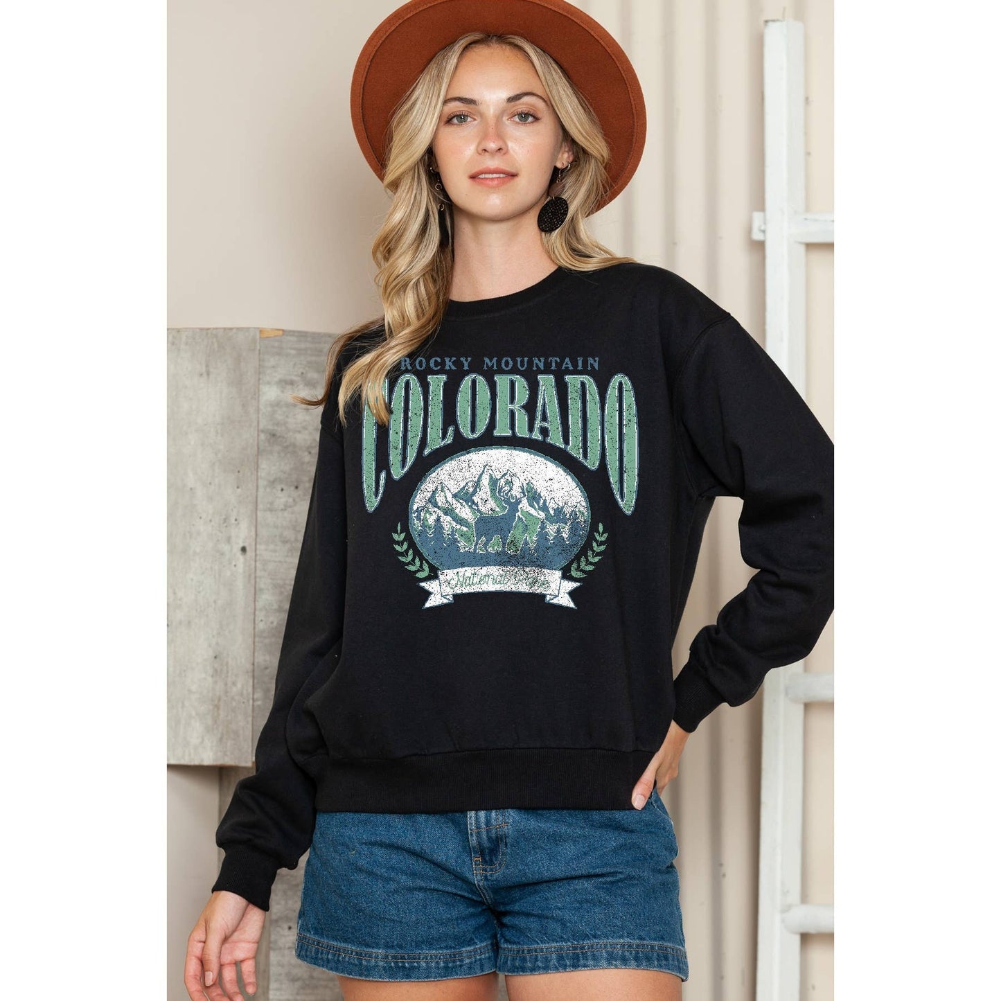 Rocky Mountain Colorado National Park Crewneck Sweater