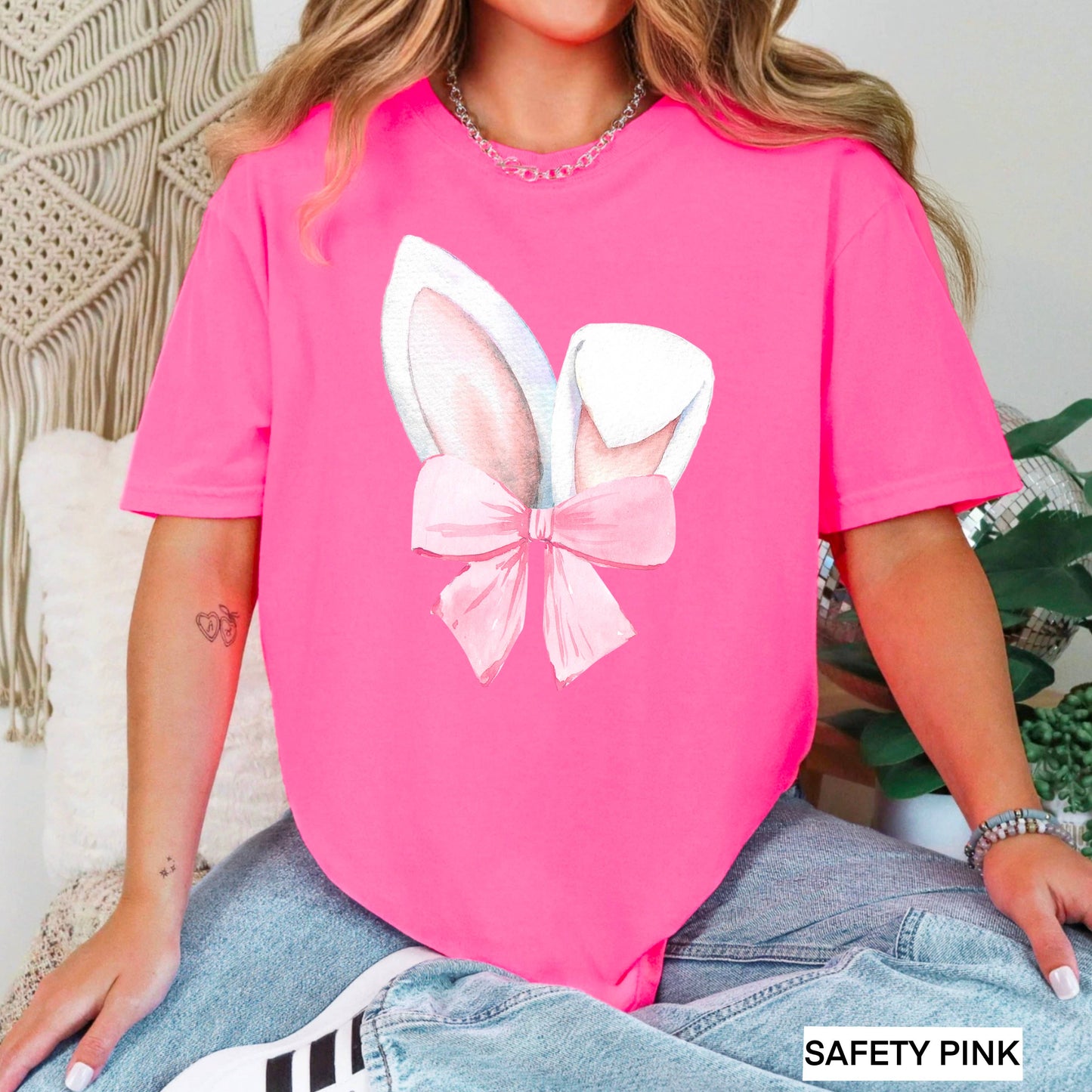 Coquette Easter Bunny Ears | Easter Graphic Tee | Gildan