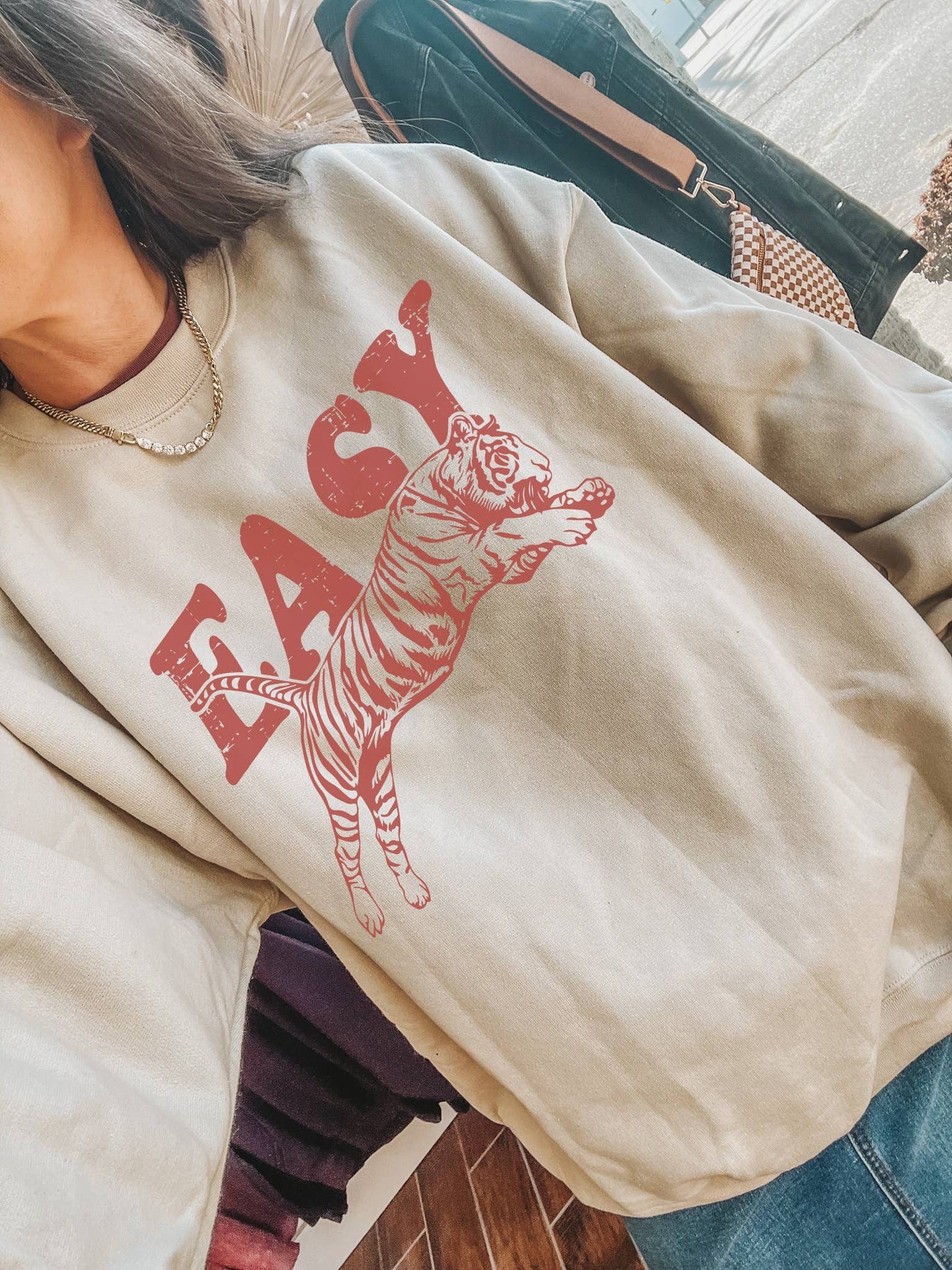 Vintage Easy Tiger Crew Neck Sweatshirt