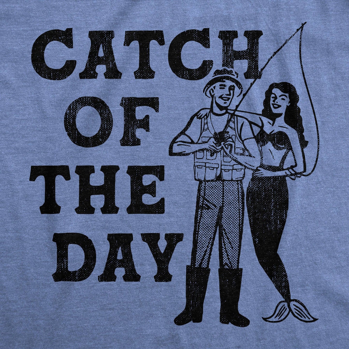 Catch of the Day Men's Tshirt Fishing Graphic Tee Western T