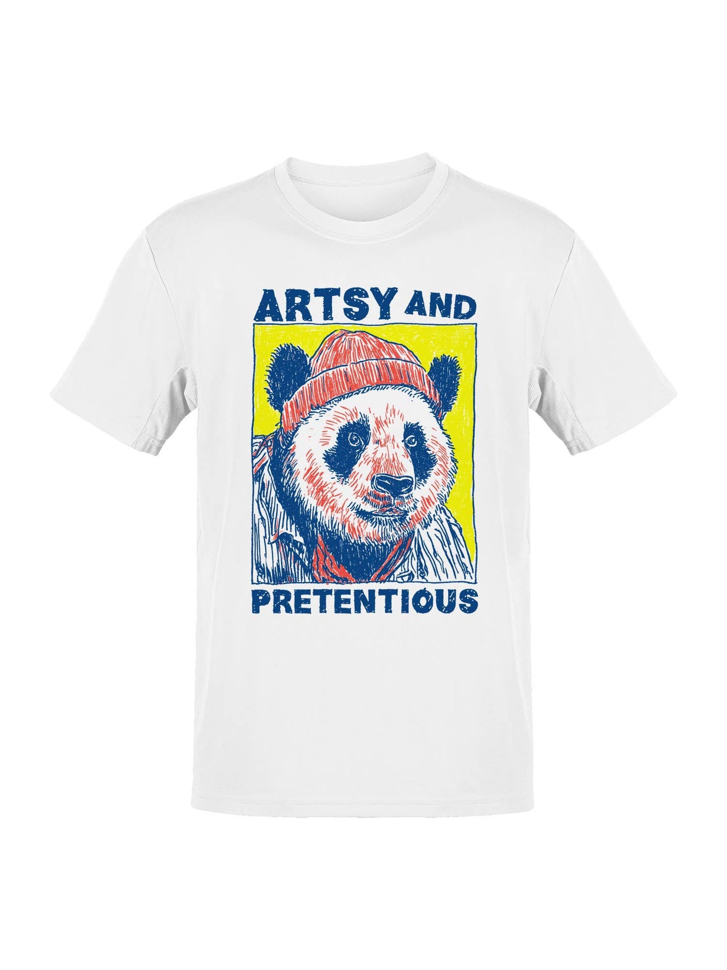 Artsy and Pretentious Bear Design Men's T-Shirt