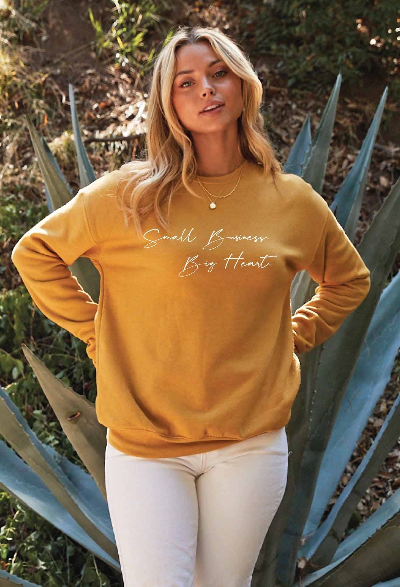Small Business Big Heart Graphic Sweatshirt