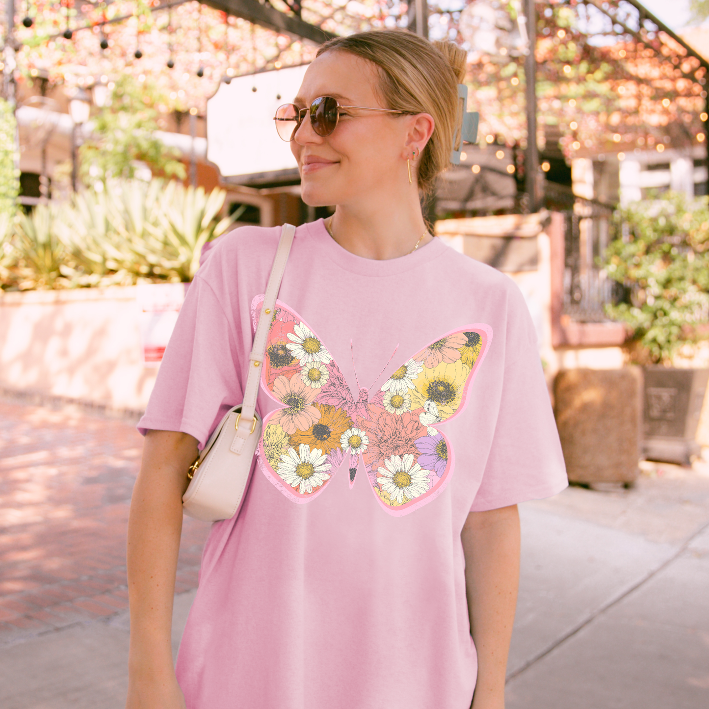 Floral Boho Butterfly Graphic Tee