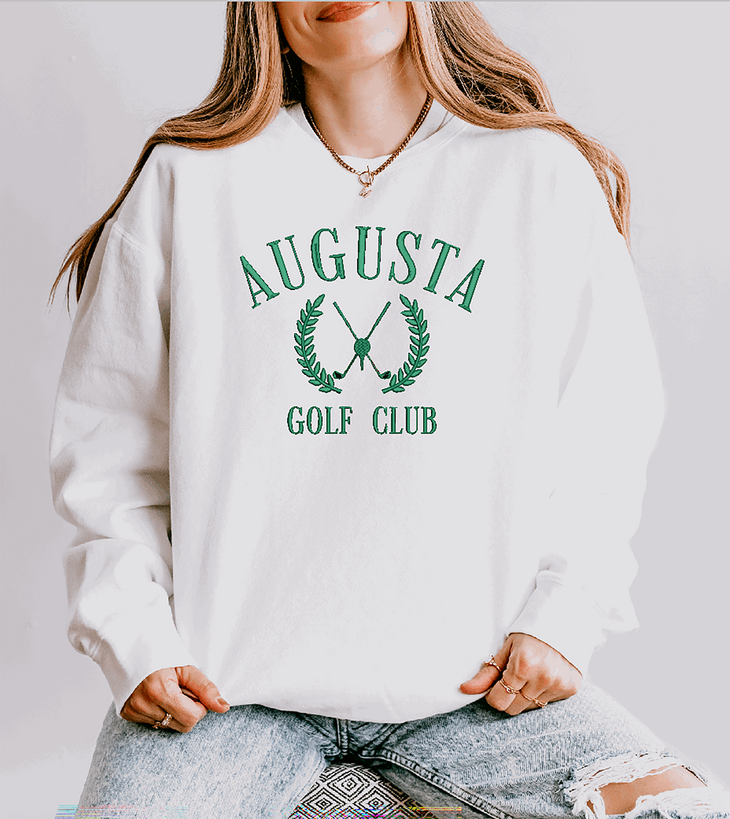 Custom Embroidered Sweatshirt, Augusta, Golf Club, Golf Team
