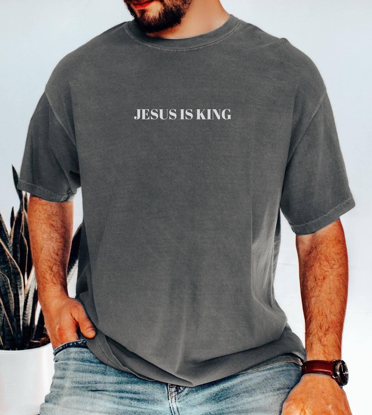 Jesus King Christian Streetwear Mens Faith Shirt