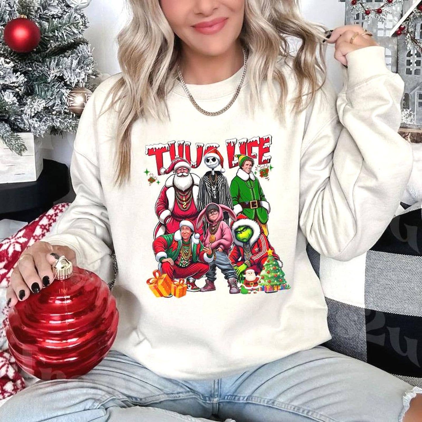 Merry Creepmas Thug Life Christmas Movie Killers Shirt
