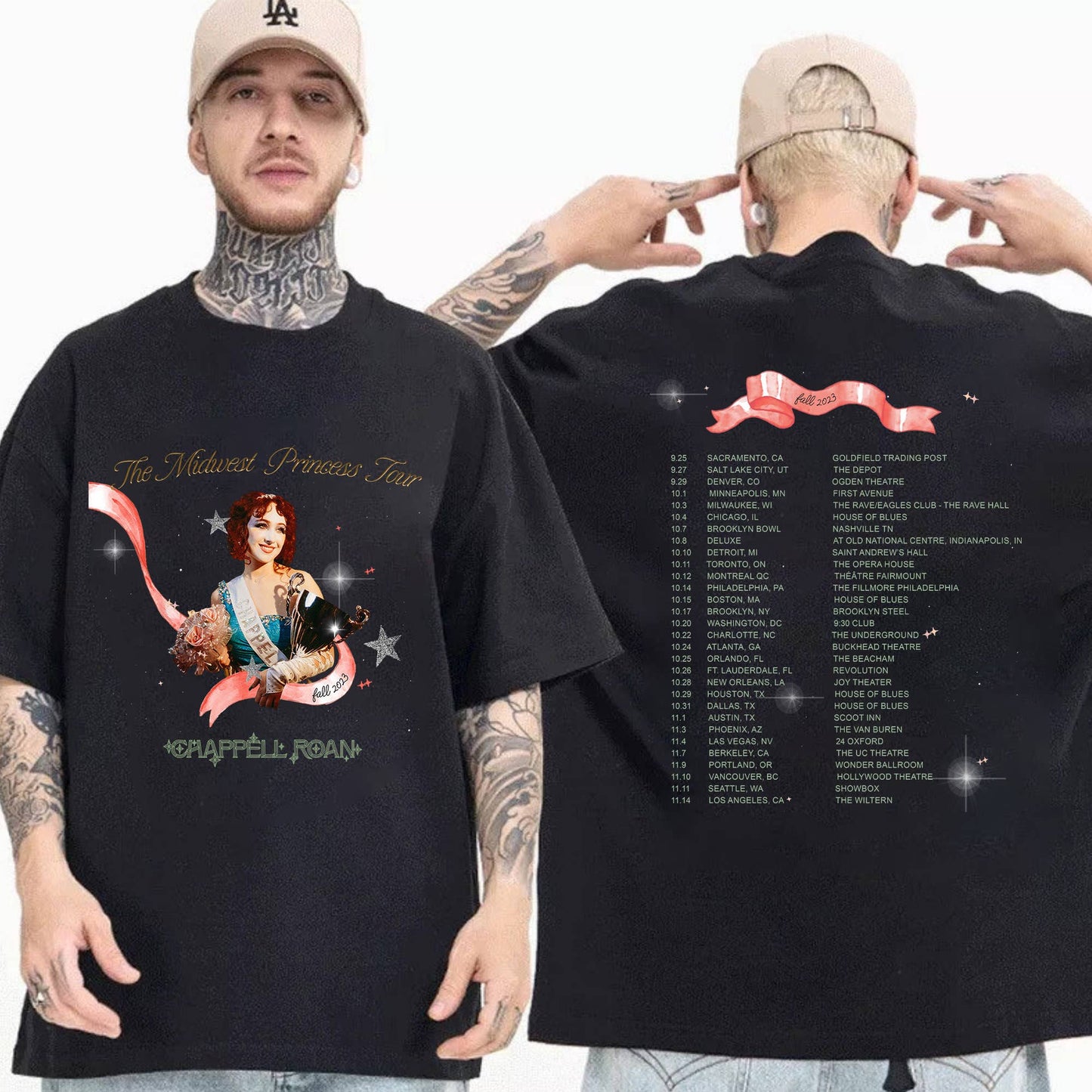 Chappell Roan 2023 Fall Tour Fan Tee Concert Bliss