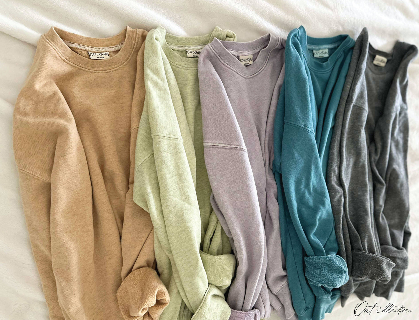 Heather Mineral Basic Graphic Sweatshirt
