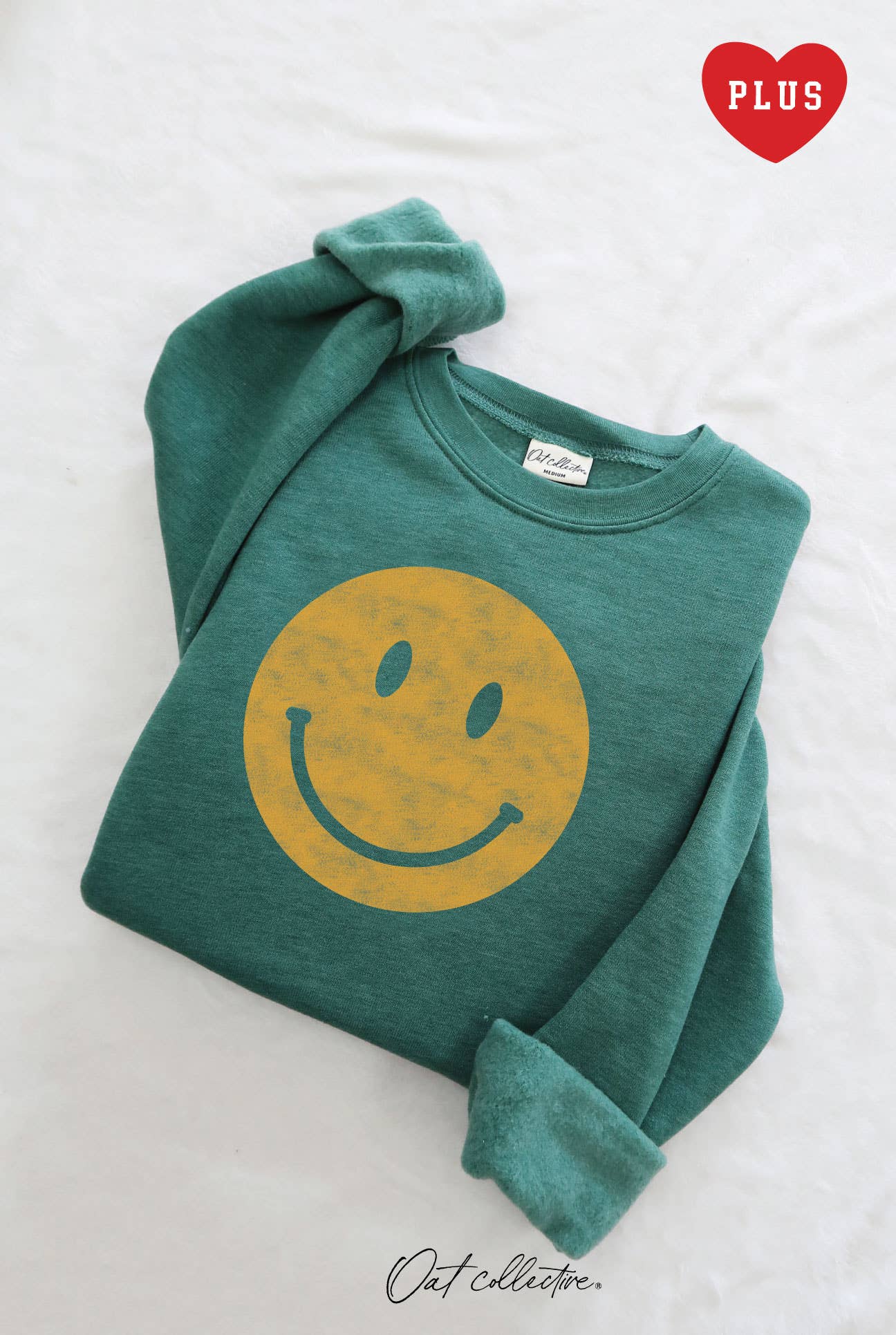 Smiley Face Plus Graphic Sweatshirt