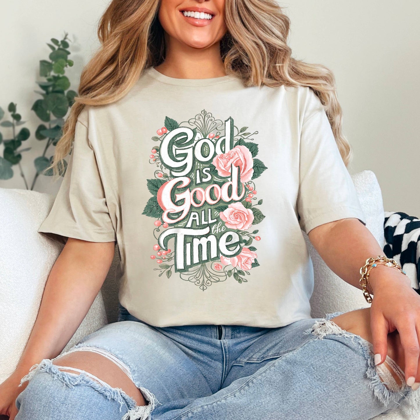God Is Good Christian Graphic Tee | Gildan