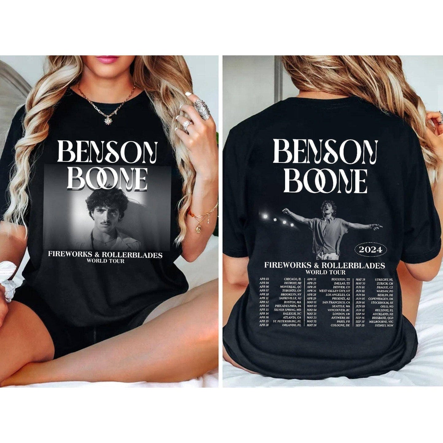 Benson 2-Side Shirt Vintage World Tour 2024 Concert Tee