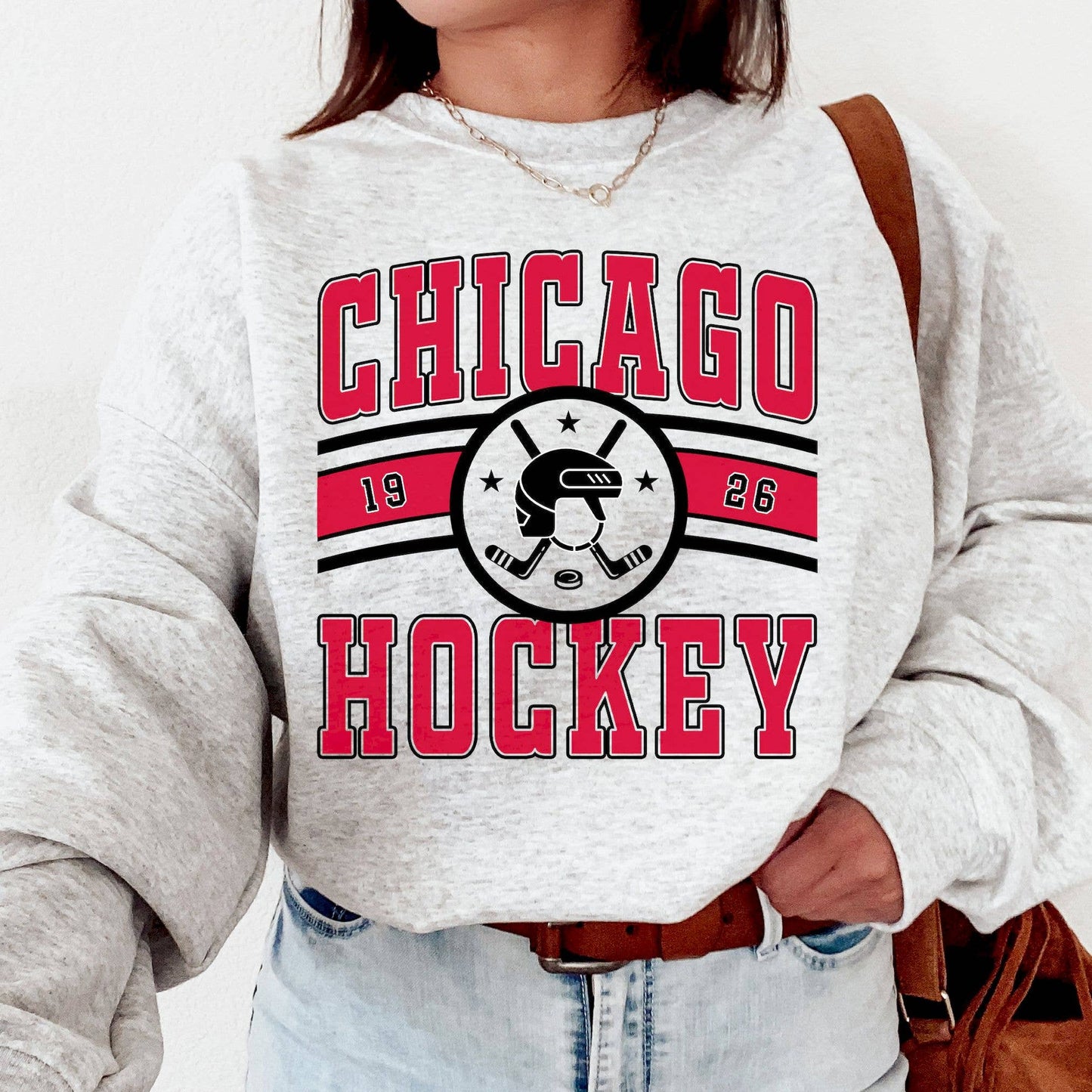 Retro Chicago Blackhawk Sweat Sweatshirt For Hockey Fans