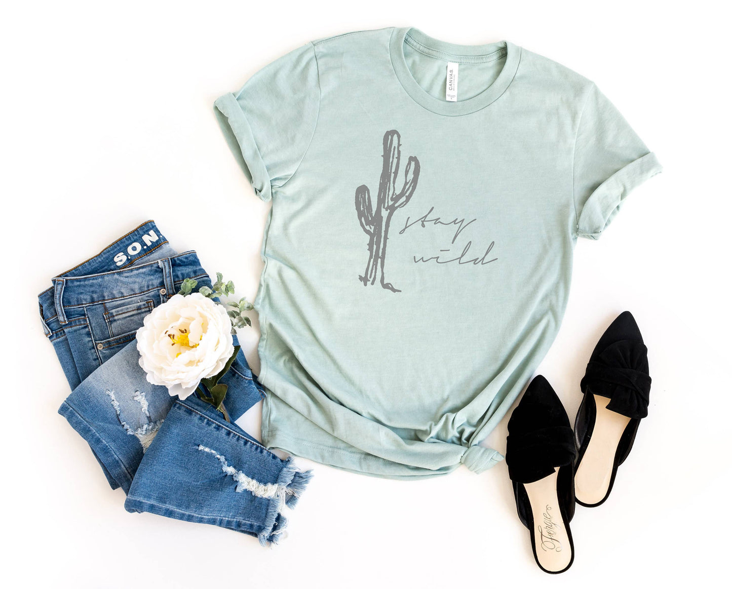 Stay Wild Cactus | Mom Tee