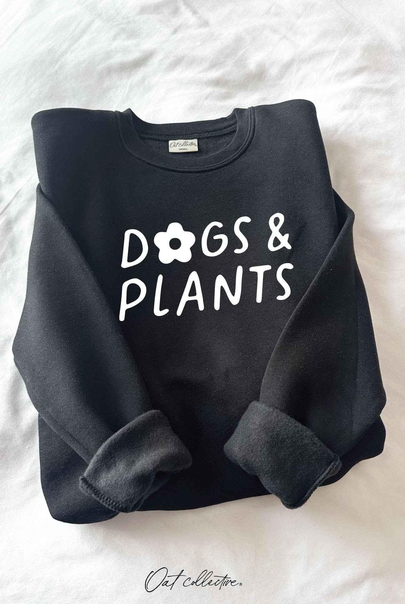 Dogs and Plants Graphic Sweatshirt