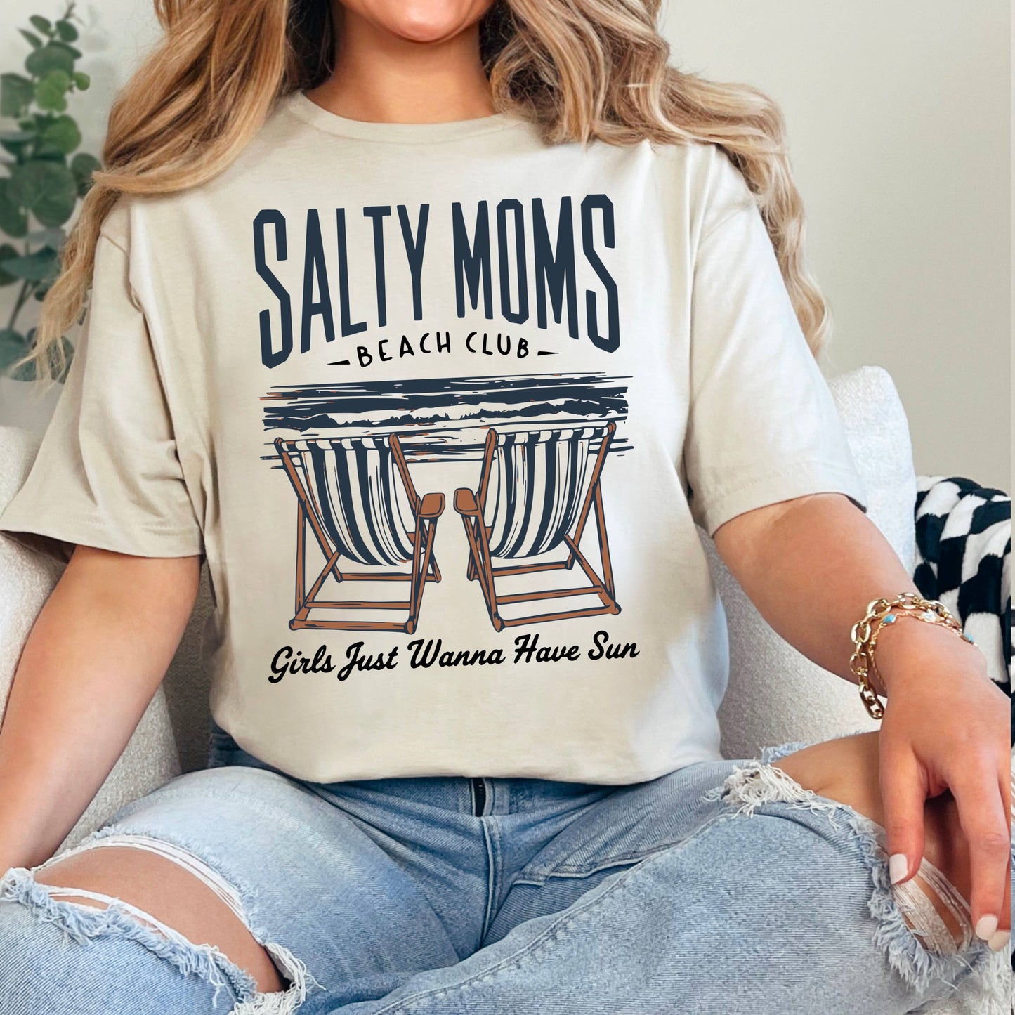 Salty Mom’S Beach Club Graphic Tee | Gildan